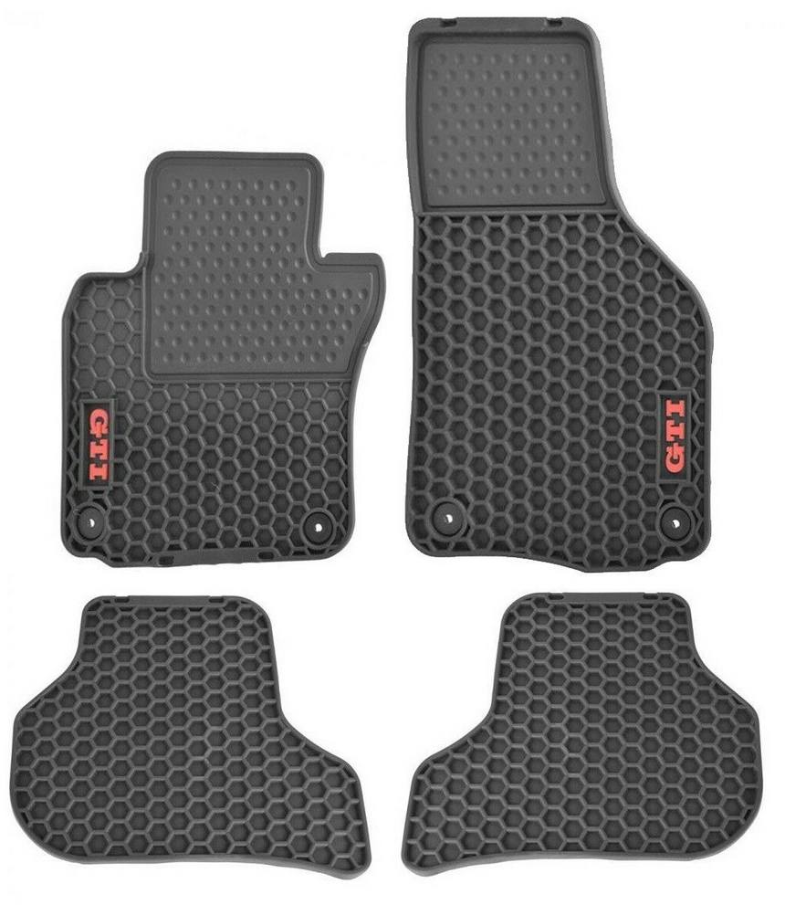 VW Floor Mat Set (All-Weather) (GTI) (Black) 1K1061550041